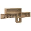 vidaXL Wandgemonteerde kapstok Artisan Eiken 100 x 12 x 43,5 cm