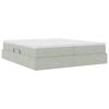 vidaXL Opbergbed met matras met matras Lichtgrijs 180 x 200 cm Fluweel