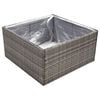vidaXL Plantenbak 80x80x40 cm poly rattan grijs
