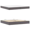 vidaXL Bedframe met matras met matras 2 pcs Grijs PVC