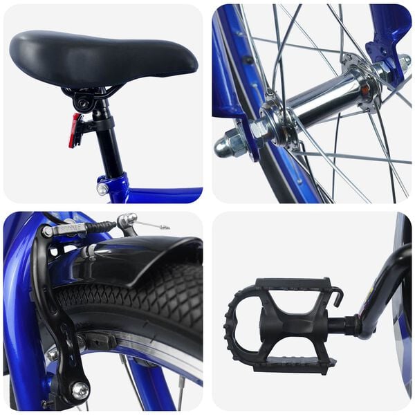 vidaXL Kinderfiets 20 Inch voor 6-11 jaar oud Donkerblauw