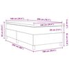 vidaXL Boxspringbed Donkergrijs en Wit 100 x 200 cm Katoen Stof