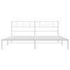 vidaXL Bedframe met hoofdbord metaal wit 200x200 cm