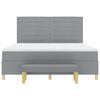 vidaXL Boxspring bed met matras Lichtgrijs 180 x 200 cm Stof