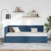 vidaXL Hoekbedframe met hoofdeinde Blauw 100 cm x 200 cm Fluweel
