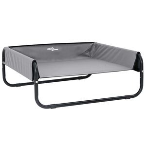 vidaXL Hondenbed Lichtgrijs 75 x 75 x 30 cm Staal