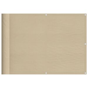 vidaXL Balkonscherm 75x1000 cm 100% oxford polyester beige