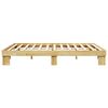 vidaXL Bedframe zonder matras 135x190 cm massief eikenhout