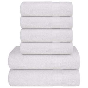 vidaXL 6-delige Handdoekenset FROGN 360 g/m&sup2; wit