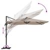 vidaXL Roma Parasol Taupe 286 x 285 x 270 cm Aluminium en Polyester