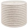 vidaXL Jute Touw 10 mm Wit 100% Tossa jute