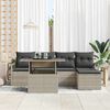 vidaXL Tuin Sofa Set met kussen 6 pcs Lichtgrijs