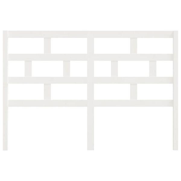 vidaXL Hoofdbord 156x4x100 cm massief grenenhout wit