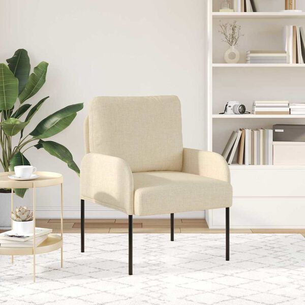 vidaXL Banken met kussen 55cm Cr&egrave;me Multiplex