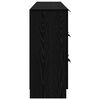 vidaXL Dressoir 3 pcs Zwart Eiken 181 x 30 x 70 cm Bewerkt hout