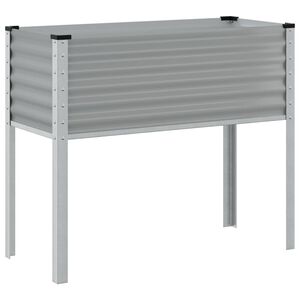 vidaXL Plantenbak 100x45x90 cm staal grijs