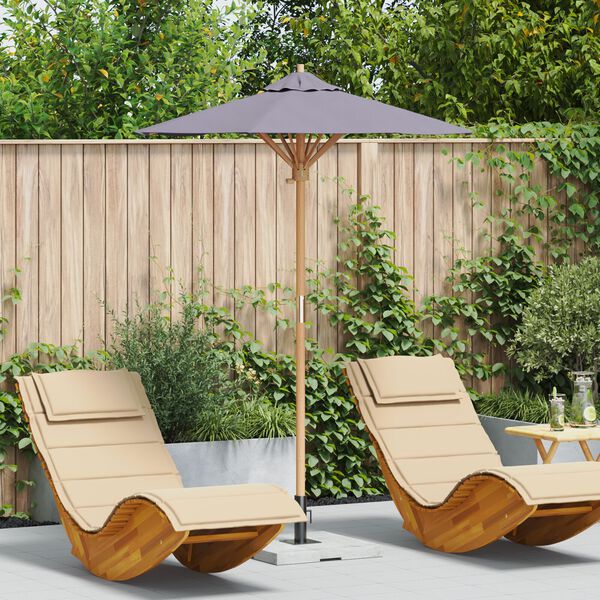 vidaXL Tuinparasol Donkergrijs &Oslash; 270 x 260 cm Bamboe