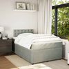 vidaXL Boxspring met matras fluweel lichtgrijs 120x200 cm