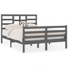 vidaXL Bedframe massief hout grijs 120x190 cm