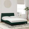 vidaXL Bed met matras "Hanko" fluweel donkergroen 140x190 cm