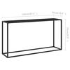 vidaXL Wandtafel 140x35x75 cm gehard glas zwart