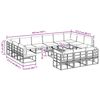 vidaXL Tuinbankenset met kussen 14 pcs Zwart Aluminium