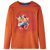 Kindershirt met lange mouwen 128 lichtroestkleurig