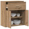 vidaXL Dressoir met lade Artisan Eiken 60 x 31 x 70 cm Bewerkt hout