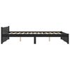 vidaXL Bedframe massief hout zwart 140x190 cm