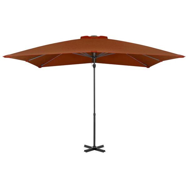 vidaXL Zweefparasol met aluminium paal 250x250 cm terracottakleurig