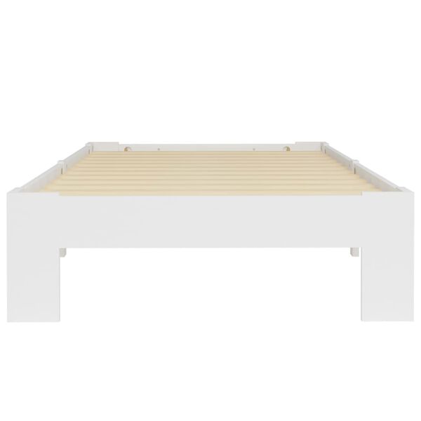vidaXL Bedframe massief grenenhout wit 90x200 cm