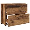 vidaXL Badkamermeubelset 3 pcs Oud Hout Geperst Hout en Metaal