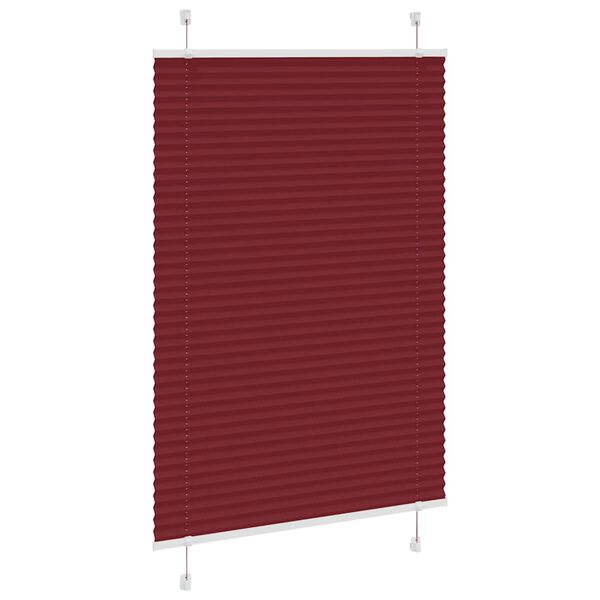 vidaXL Pliss&eacute; rolgordijn 85x100 cm stofbreedte 84,4 cm bordeauxrood