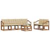 vidaXL Buiten bankenset met kussen 7 pcs Natuurlijk en Beige