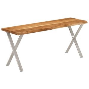 vidaXL Bankje met natuurlijke rand 105 cm massief acaciahout