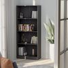 vidaXL Boekenkast 4 schappen 60x24x142 cm bewerkt hout hoogglans grijs