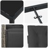 vidaXL Tuin eettafelset met kussen 5 pcs Grijs poly rattan