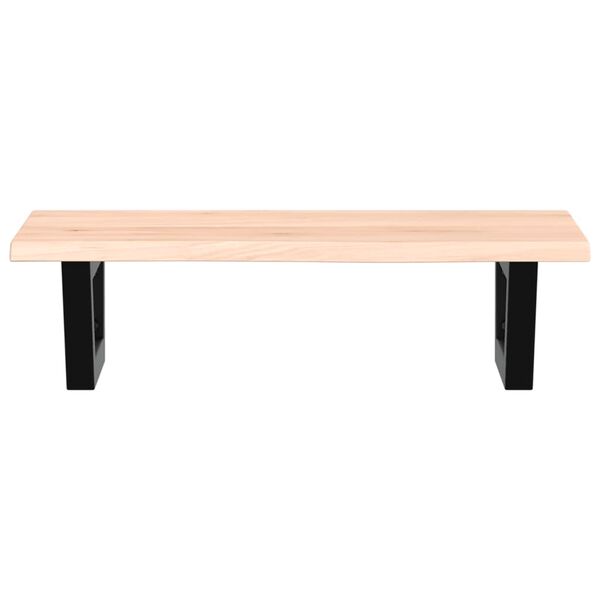 vidaXL Badkamer wandschap staal en massief eikenhout