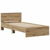 vidaXL Bedframe met hoofdeinde Artisan Eiken 75 x 190 cm Bewerkt hout