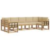 vidaXL Buiten bankenset 7 st Wit en Beige