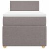 vidaXL Boxspring met matras stof taupe 90x190 cm