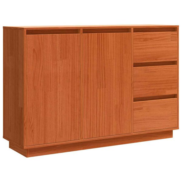 vidaXL Dressoir Bruin Eiken 111 x 34 x 75 cm Massief grenenhout