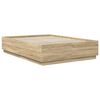 vidaXL Bedframe met hoofdeinde Sonoma Eiken 150 x 200 cm Bewerkt hout