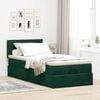 vidaXL Ottoman bed met matras en LED's 90x190cm fluweel donkergroen