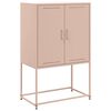 vidaXL Hoge kast 68,5x38,5x107 cm staal roze