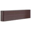 vidaXL Plantenbak 260x40x68 cm gegalvaniseerd staal bruin