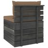 vidaXL 3-delige Loungeset met kussens pallet massief grenenhout