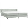 vidaXL Boxspringbed met matrassen 200x220 cm fluweel lichtgrijs