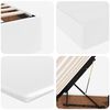 vidaXL Opslag bed met matras met matras Wit 140 x 190 cm Nep Leer