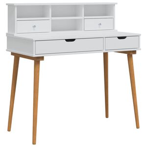 vidaXL Toilettafel Set FAUSKE 2 st Wit 100 x 50 x 103,5 cm
